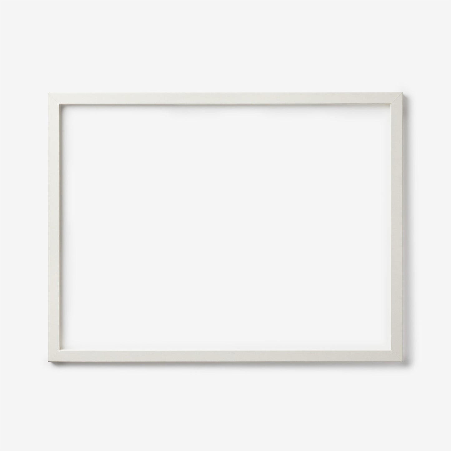 An extra large white frame on a white background