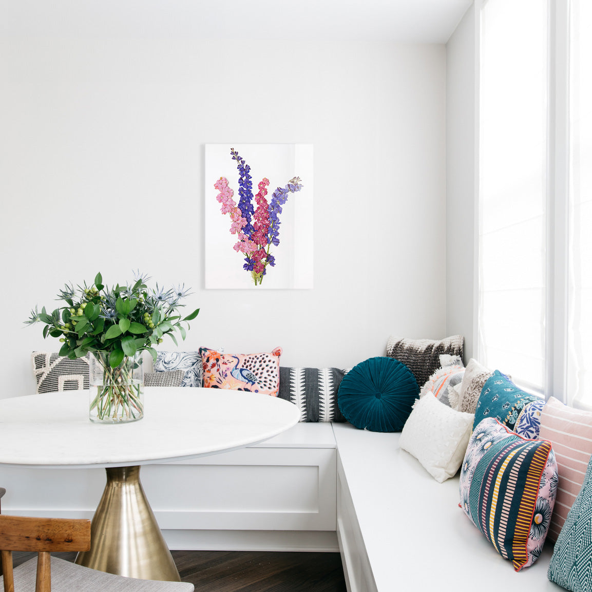 July Larkspur Pressed Floral Print