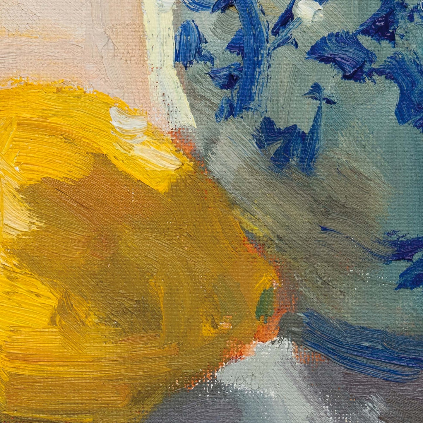 Lemon with Chinoiserie Pot