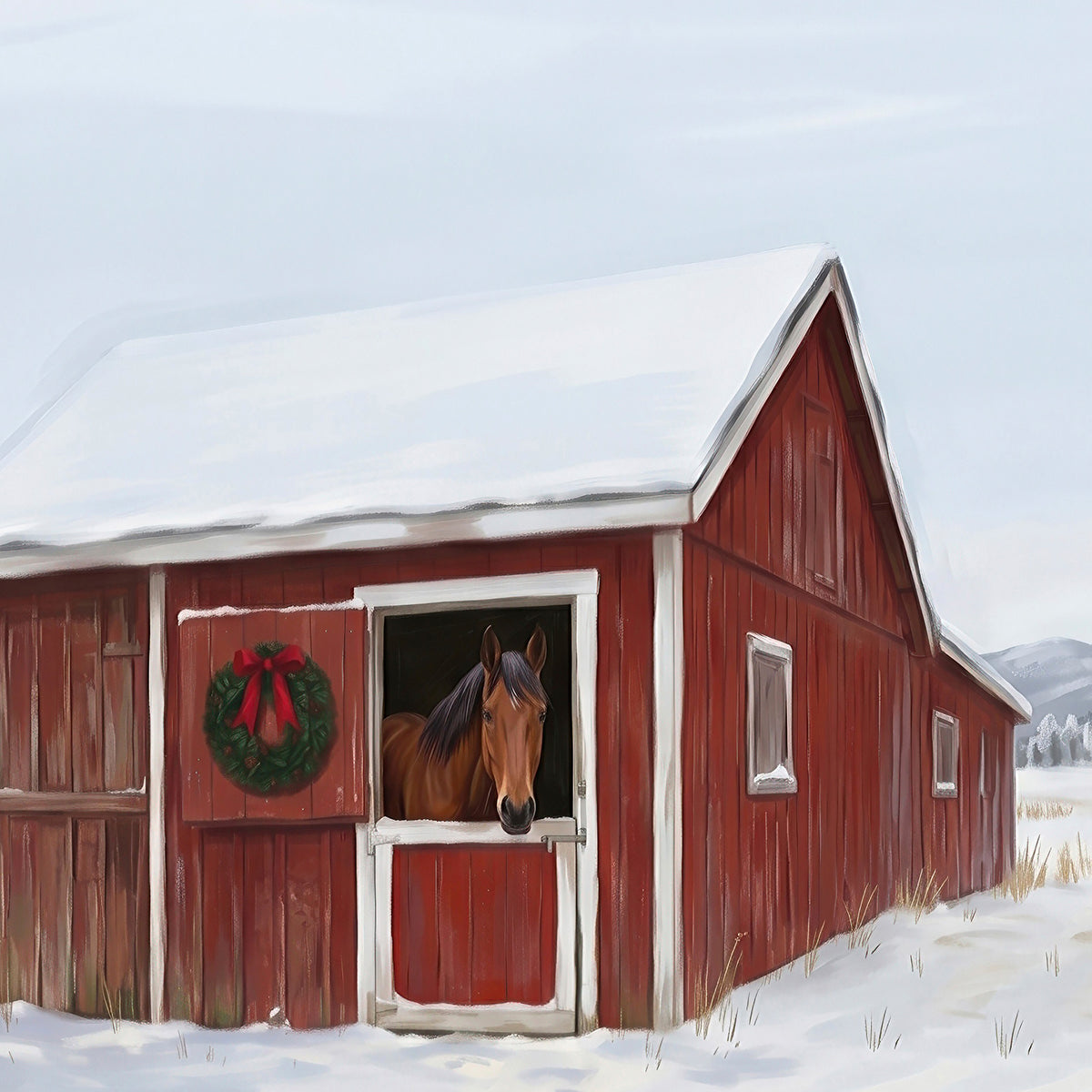 Winter Stable Sleeps Til Christmas