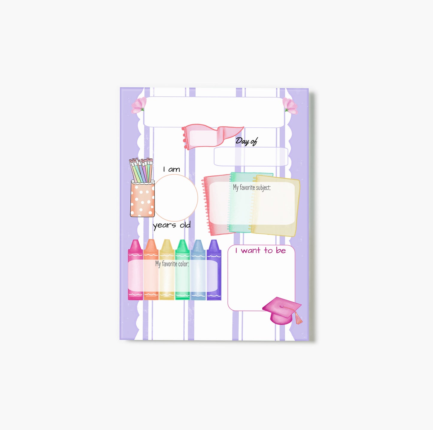 Writable Big Day Board: Berry Bright