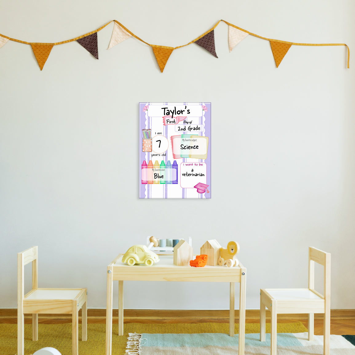 Writable Big Day Board: Berry Bright