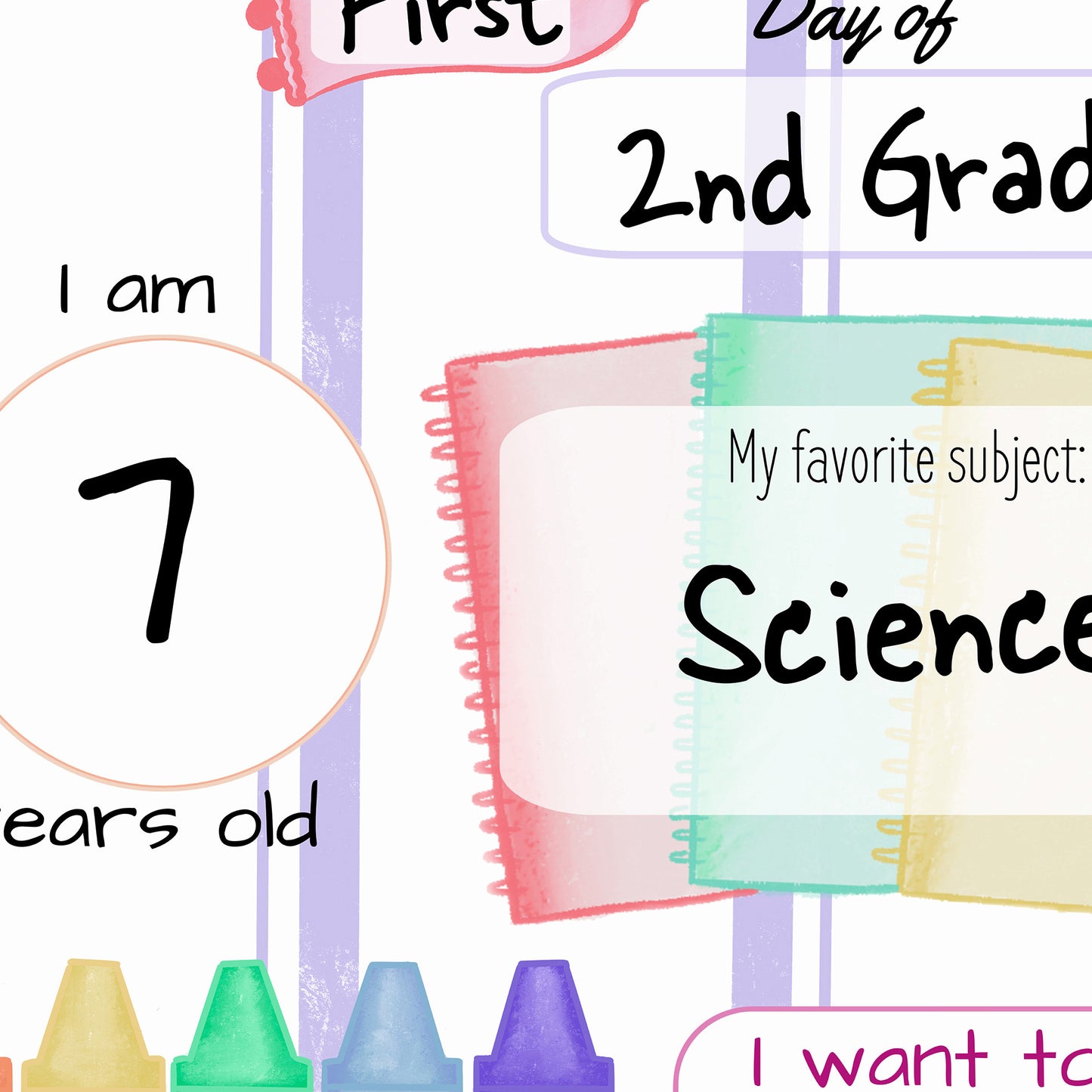 Writable Big Day Board: Berry Bright