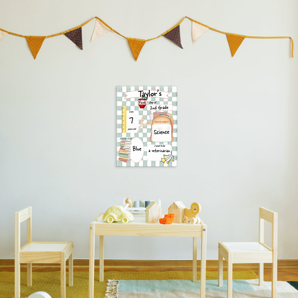 Writable Big Day Board: Meadow Mint