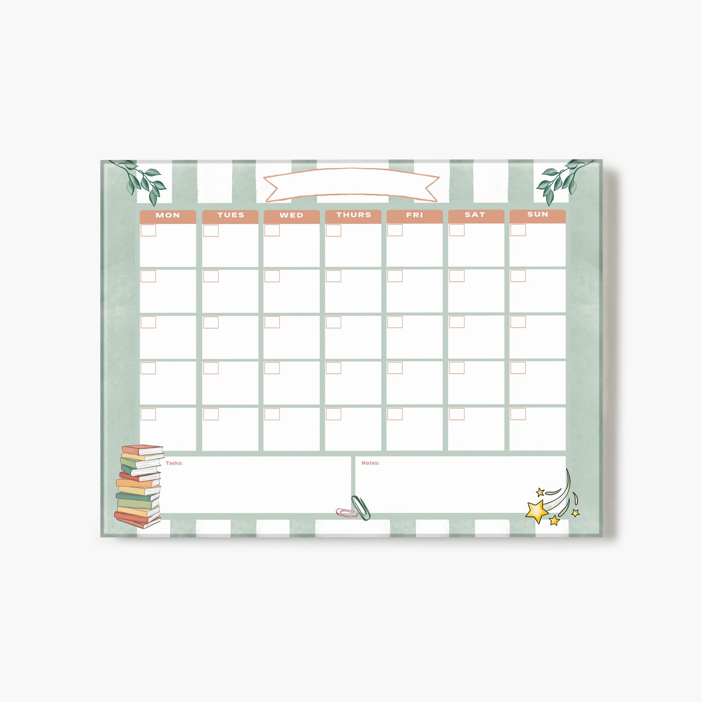 Writable Family Calendar: Meadow Mint