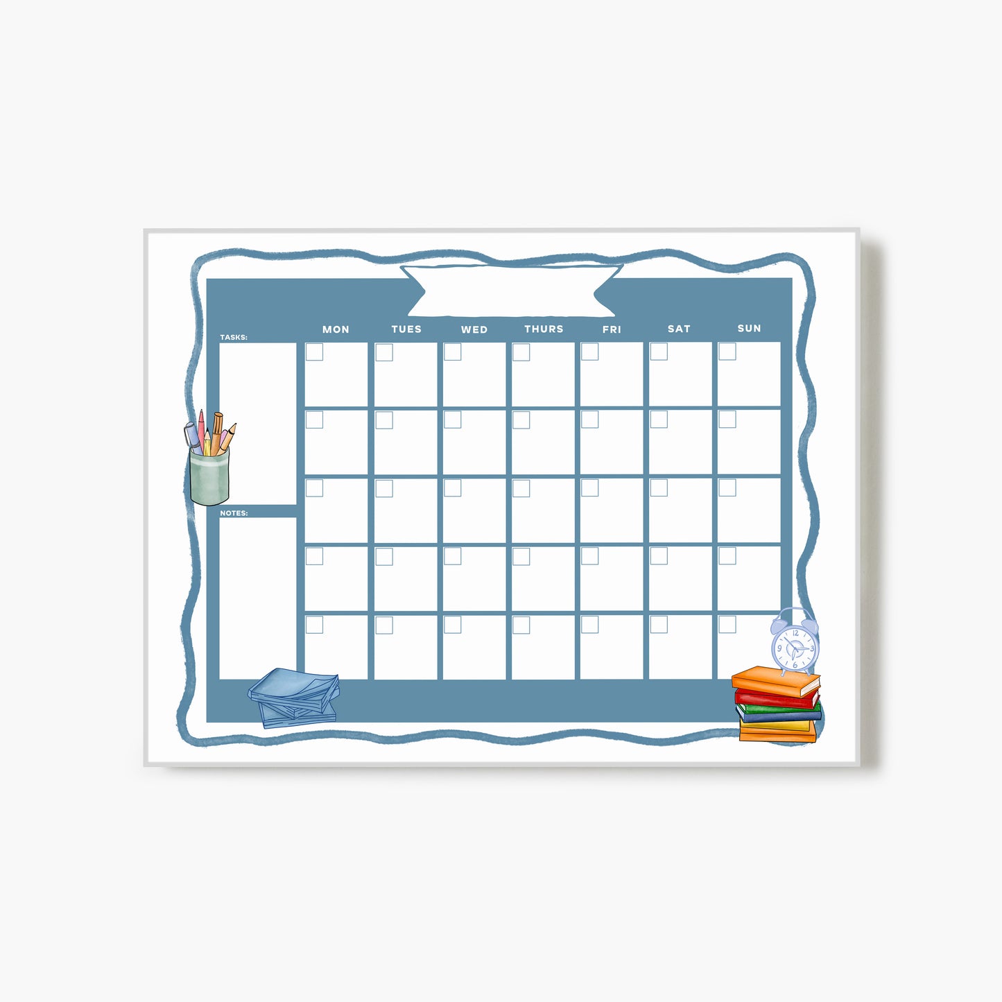 Writable Family Calendar: Sky Stream