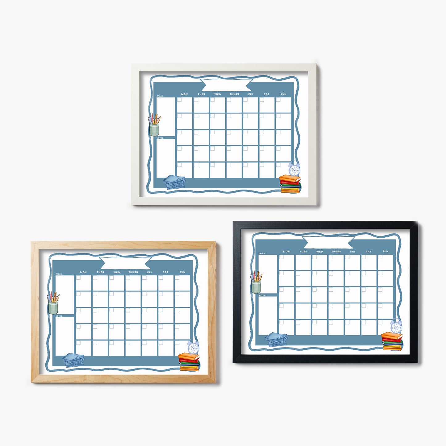 Writable Family Calendar: Sky Stream