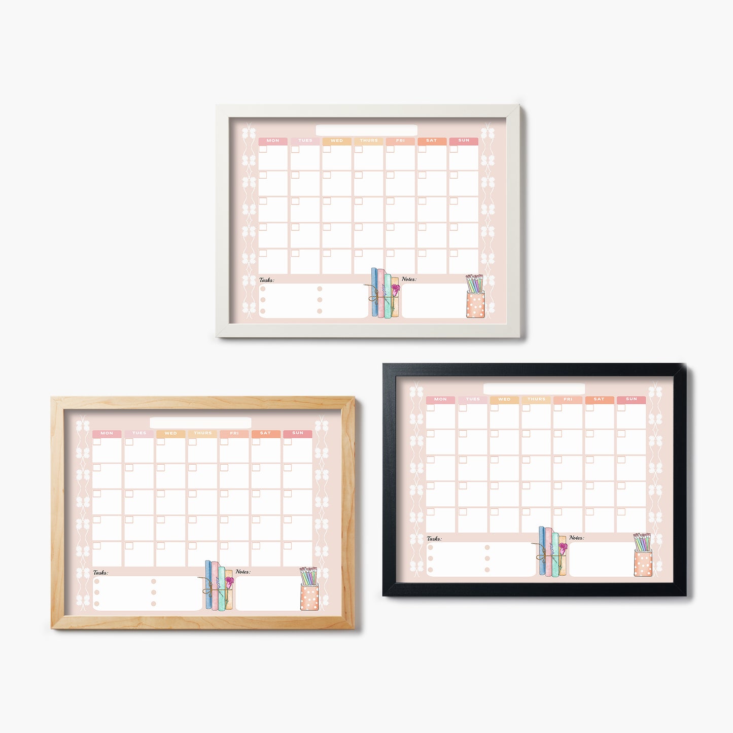 Writable Family Calendar: Soft Sand