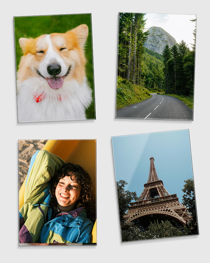 4 Medium Glass Prints Bundle