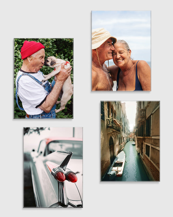 4 Small Glass Prints Bundle