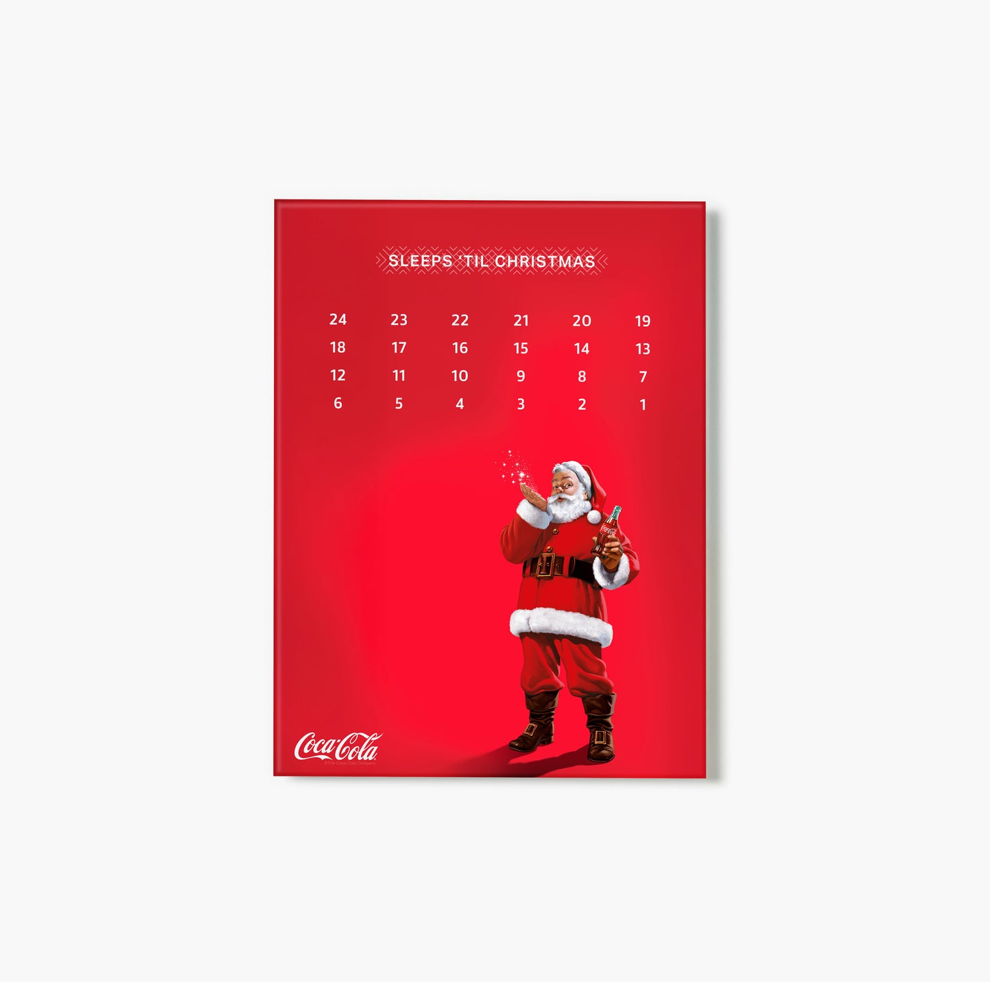 Coca-Cola Sleeps Til Christmas Modern Santa