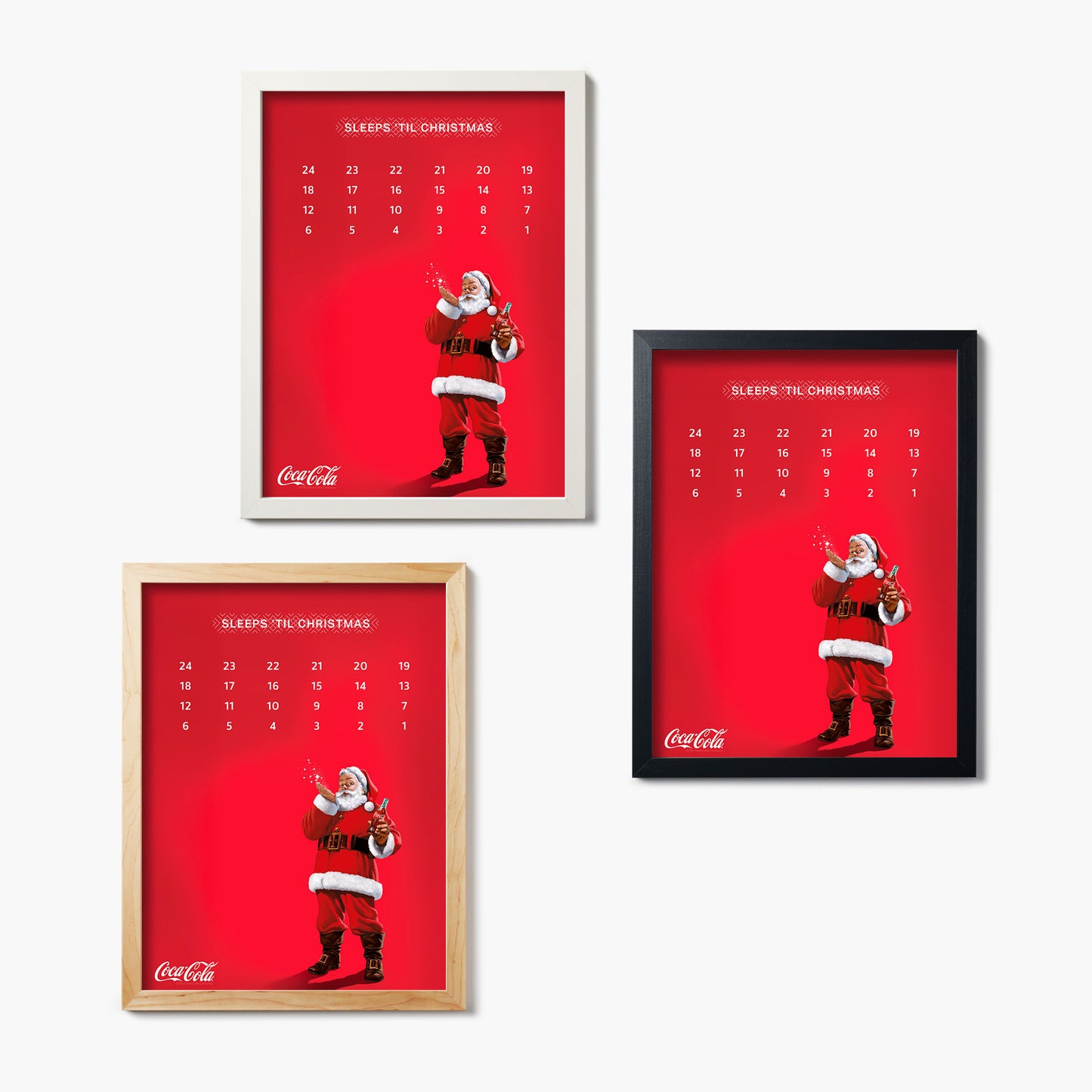 Coca-Cola Sleeps Til Christmas Modern Santa