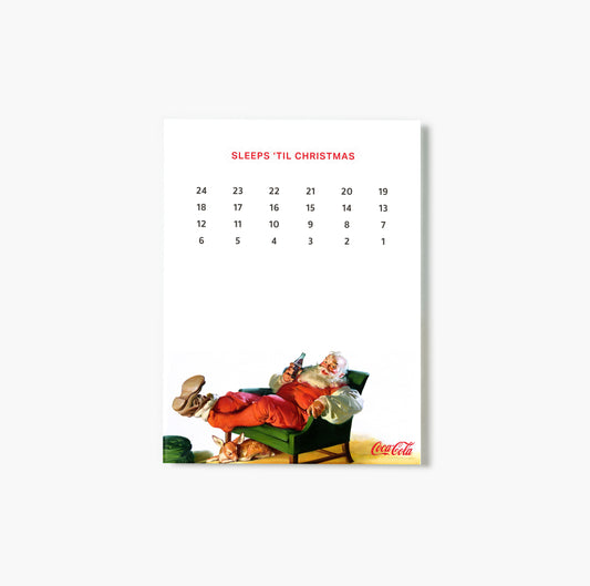 Coca-Cola Sleeps Til Christmas Vintage Santa