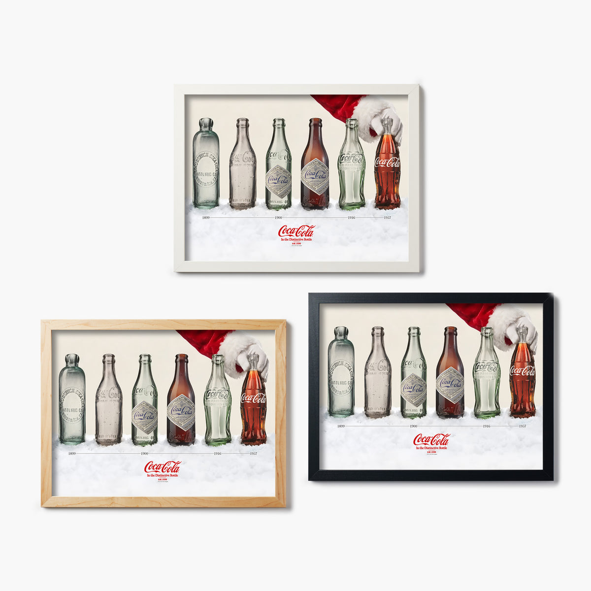 Coca-Cola Holiday Bottle Evolution