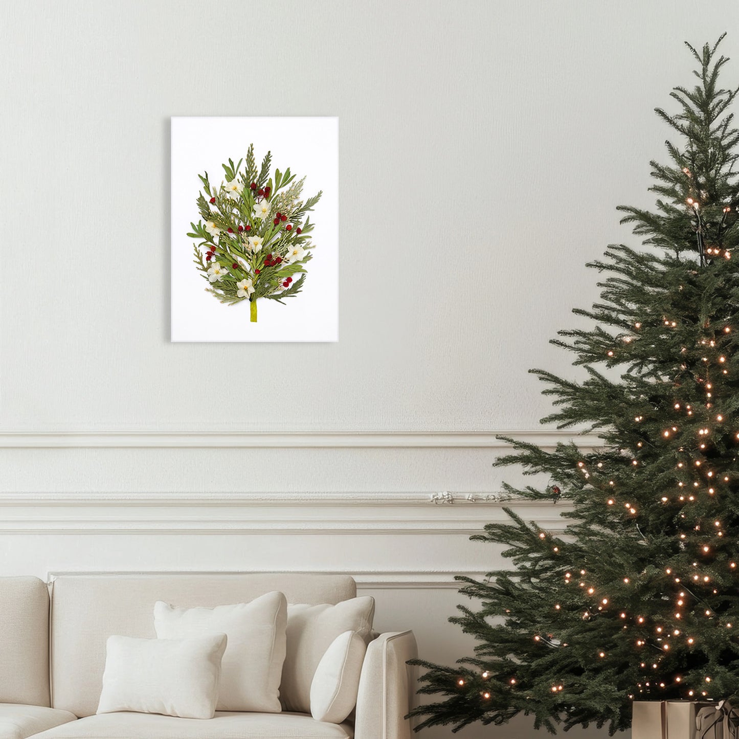 Holiday Bouquet Pressed Floral Print