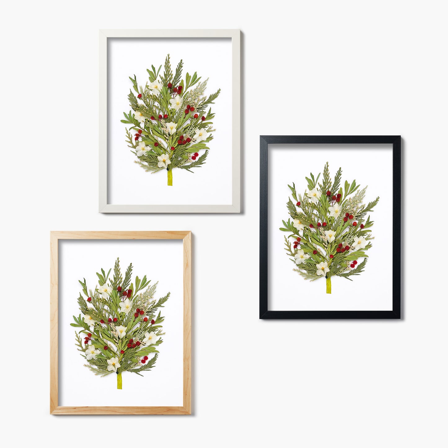 Holiday Bouquet Pressed Floral Print