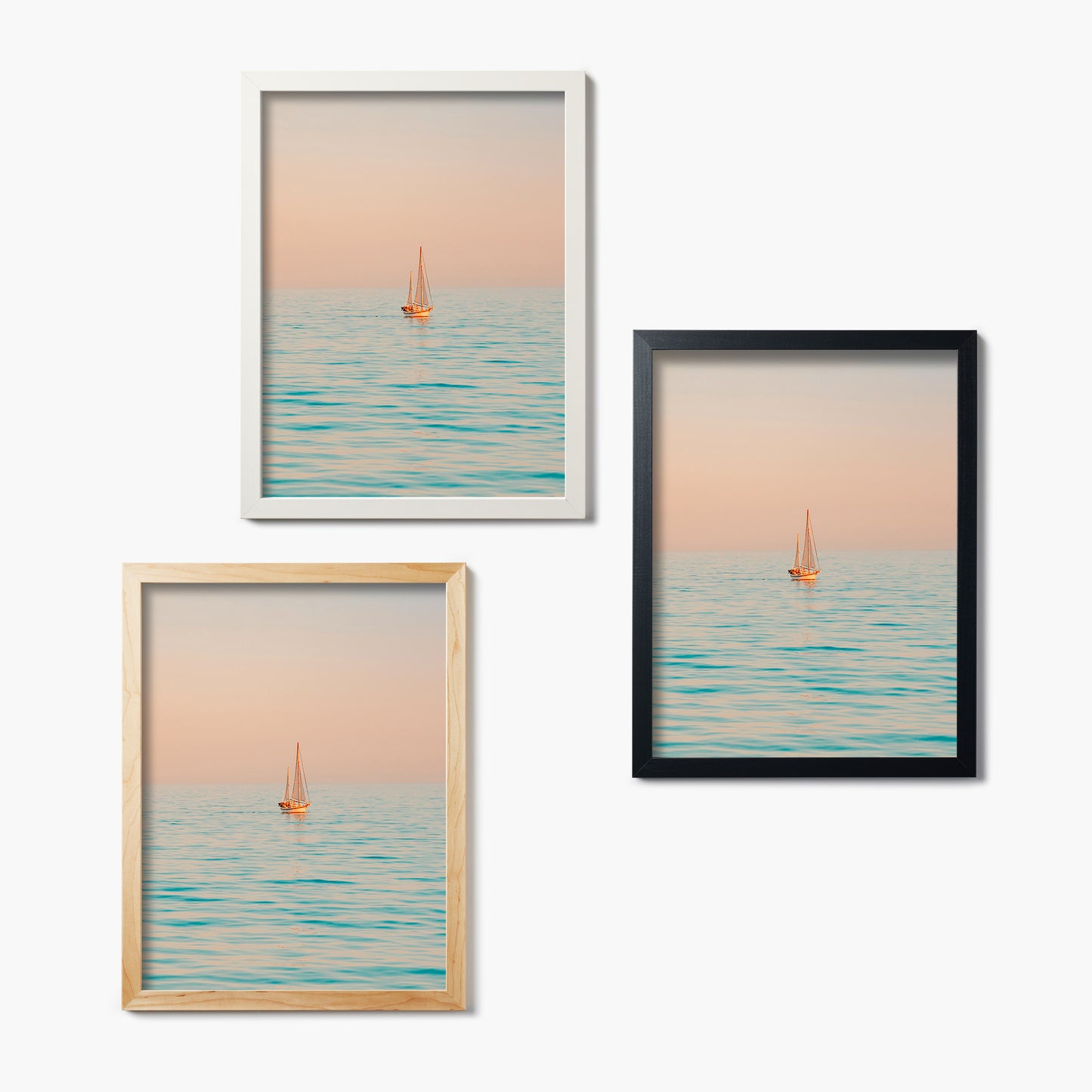 Serene Sail Triptych