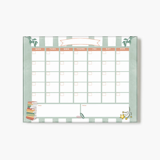 Writable Family Calendar: Meadow Mint