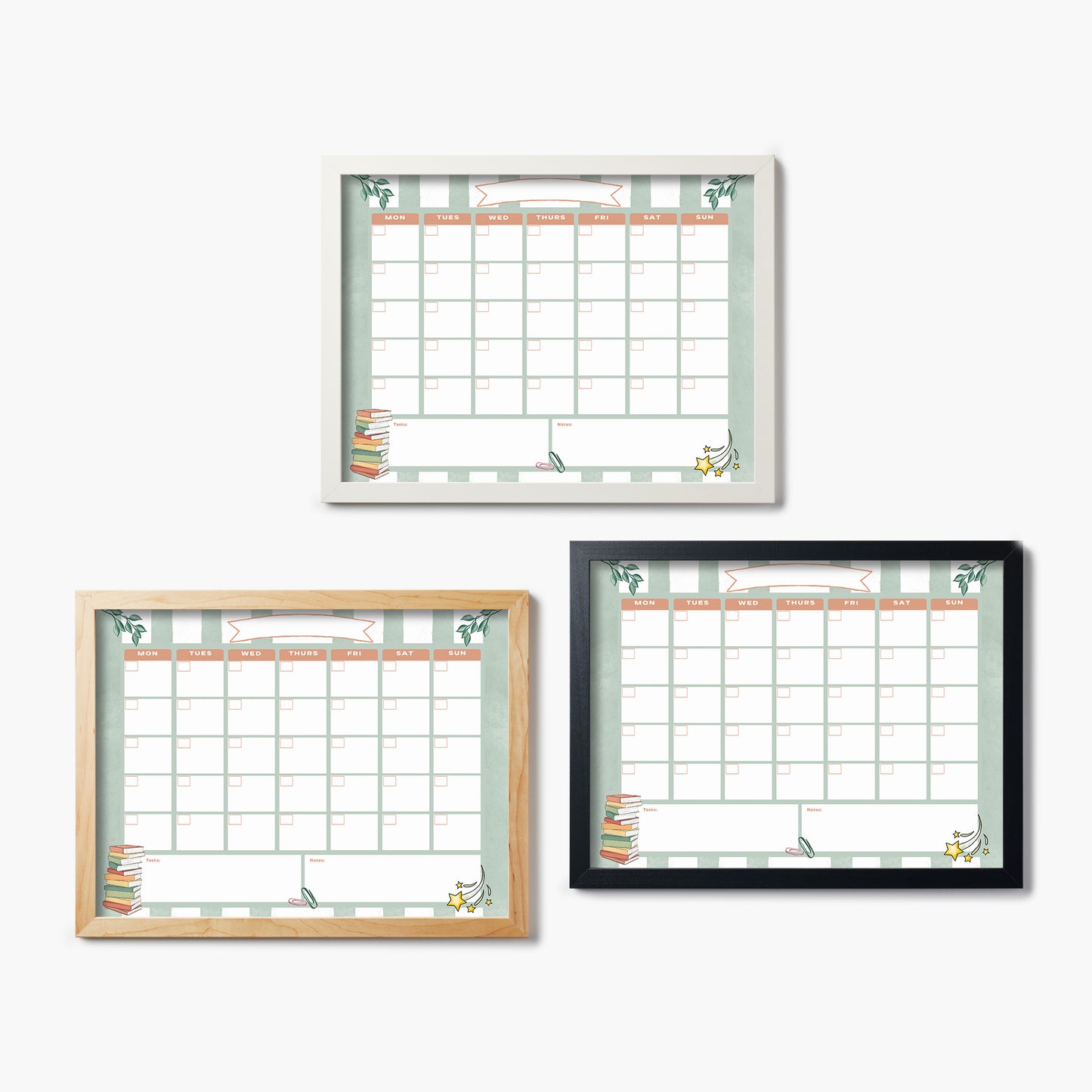 Writable Family Calendar: Meadow Mint