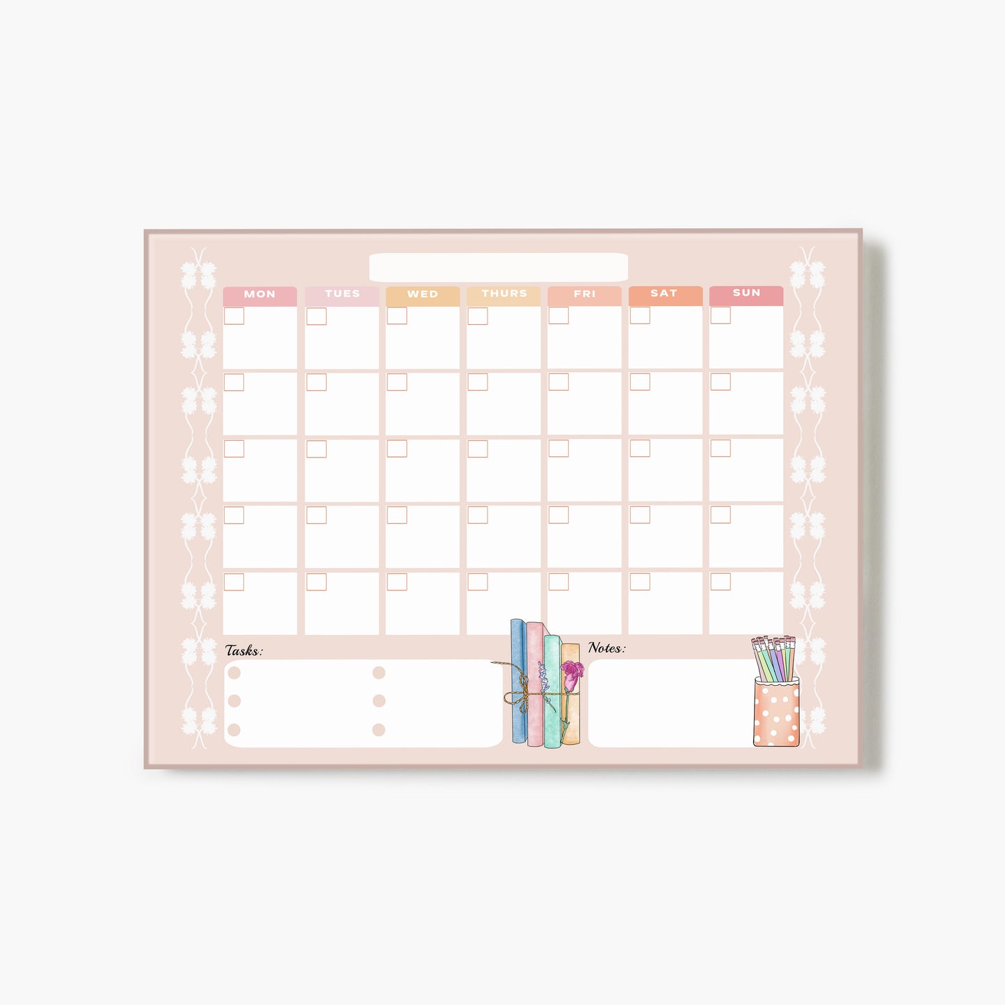 Writable Family Calendar: Soft Sand