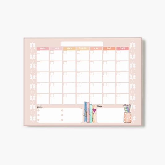 Writable Family Calendar: Soft Sand