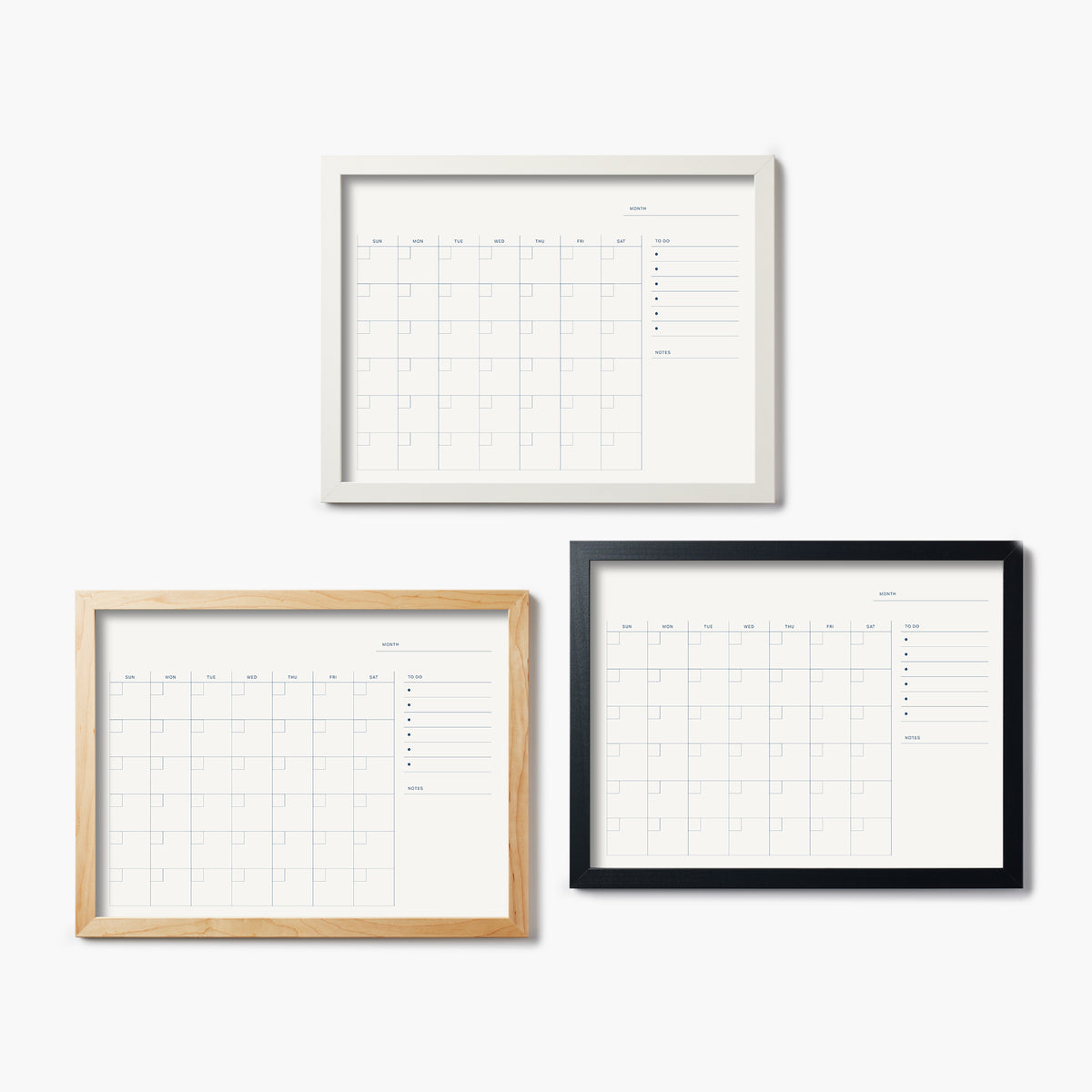 Writable Monthly Calendar: Slate Blue