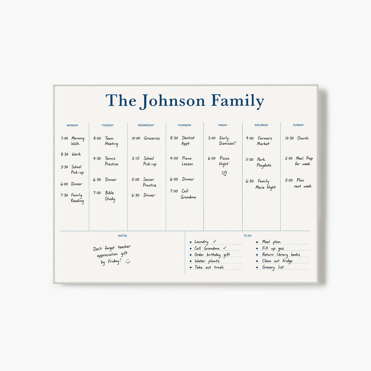 Writable Weekly Planner: Slate Blue