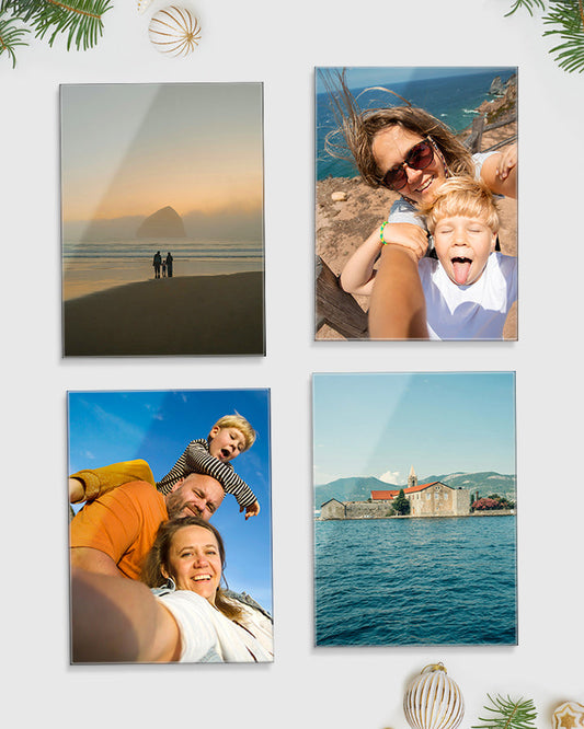 4 Large Glass Prints Bundle