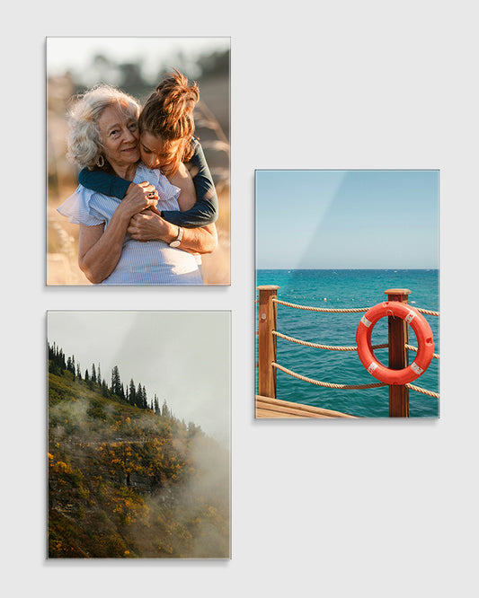 3 Large Glass Prints Bundle