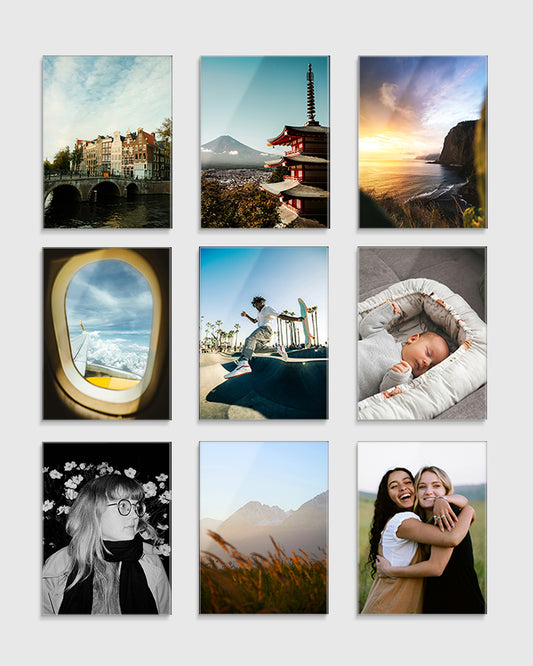 9 Small Glass Prints Bundle